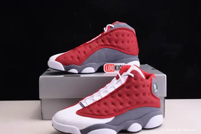Kicked Out Shoe Store Air 414571-600 Grey Jordan Flint Red 13 Retro Gym 0516